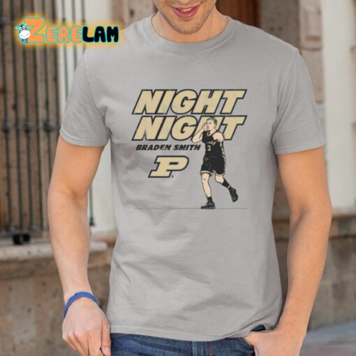 Purdue Basketball Braden Smith Night-night Shirt