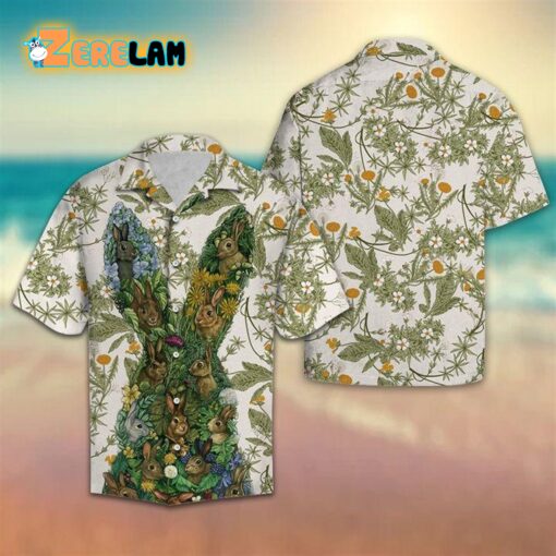 Rabbit Flower Hawaiian Shirt