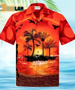 Red Sunset Hawaiian Shirt