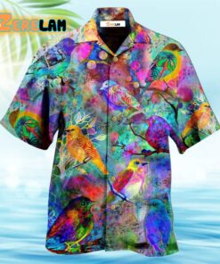 Robin Birds Colorful Mix Color Hawaiian Shirt