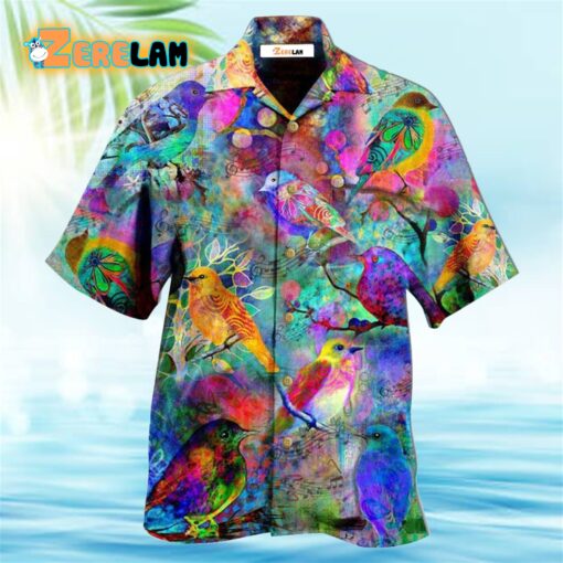 Robin Birds Colorful Mix Color Hawaiian Shirt