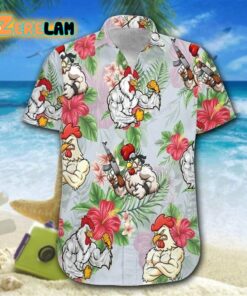 Rooster Fighter Hawaiian Shirt