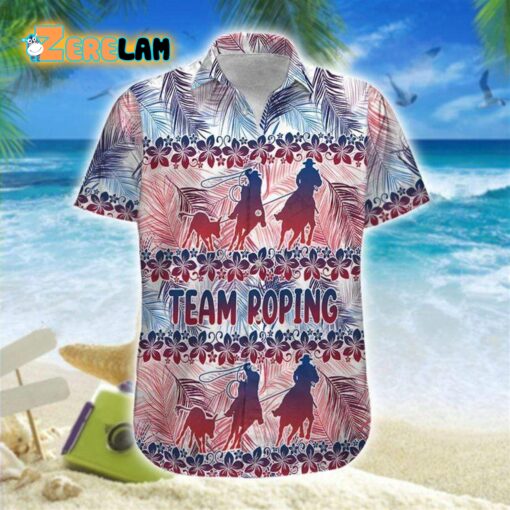 Roping Palm Leaves Hawaiian Shirt