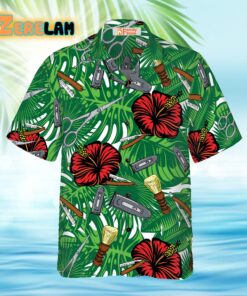 Rose Barber Tools Pattern Hawaiian Shirt