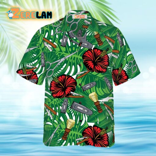 Rose Barber Tools Pattern Hawaiian Shirt