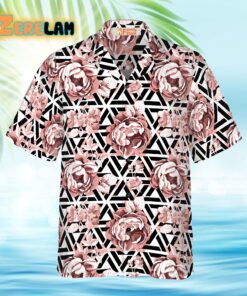 Rose Pink Flowers Hawaiian Shirt