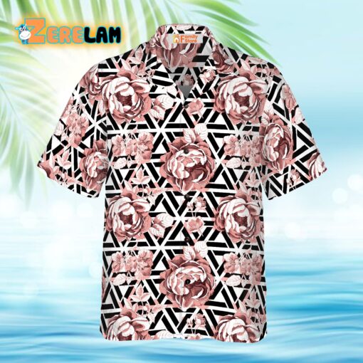 Rose Pink Flowers Hawaiian Shirt