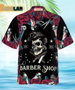 Rose & The Barber Skull Hawaiian Shirt