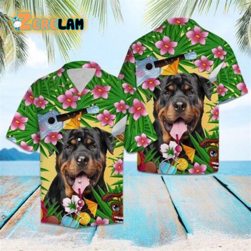 Rottweiler Summer Party Hawaiian Shirt