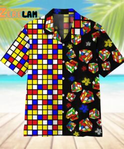 Rubik 3D Hawaiian Shirt