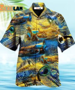 Saxophone Music Love Peace Life Yellow Hawaiian Shirt