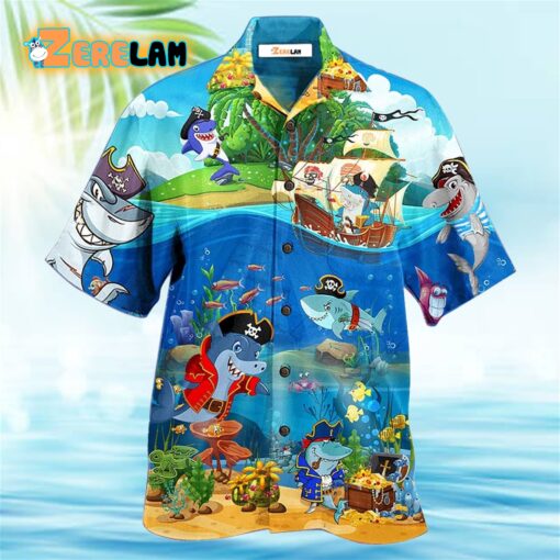 Shark Amazing Pirate Sharks Hawaiian Shirt