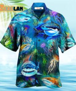 Shark Over Sea Awesome Hawaiian Shirt