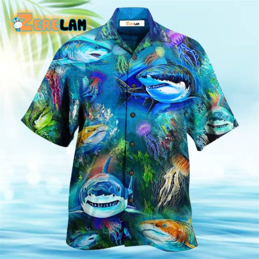 Shark Over Sea Awesome Hawaiian Shirt