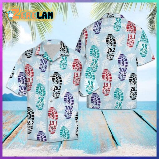 Shoes Print Marathon Hawaiian Shirt