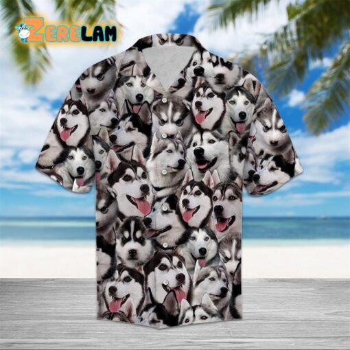 Siberian Husky Hawaiian Shirt