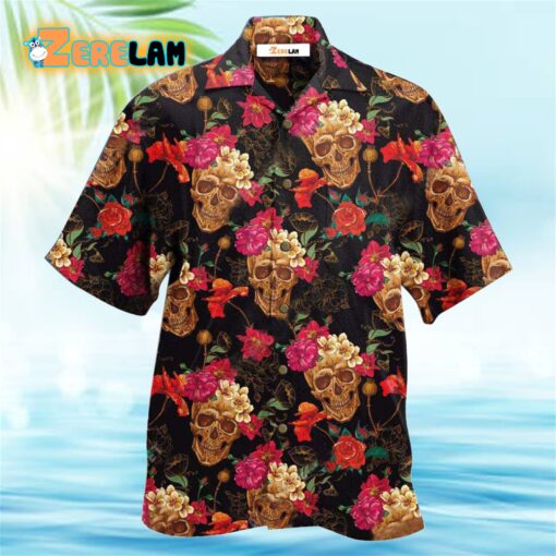 Skull Amazing Flowers Sugar Hawaiian Shirt