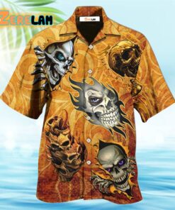 Skull And Fire My Style Hawaiian Shirt