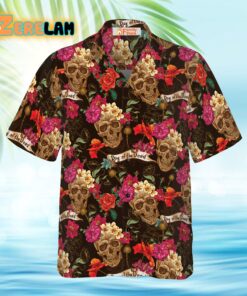 Skull And Flowers Day Of Dead Hawaiian Shirt