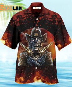 Skull Cowboy I’m Your Huckleberry Hawaiian Shirt