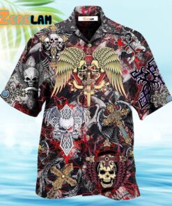 Skull Loves Key Cool Hawaiian Shirt