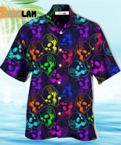 Skull Neon Big Cool Hawaiian Shirt