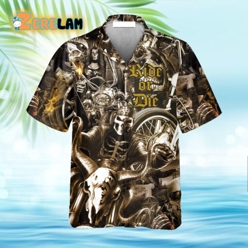 Skull Ride or Die Hawaiian Shirt