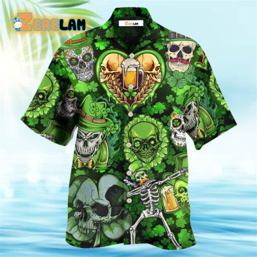 Skull St Patricks Day Art Hawaiian Shirt