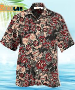 Skull Sugar Floral Hawaiian Shirt