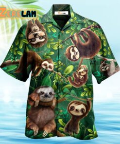 Sloth Lovely Cute Animals Hawaiian Shirt