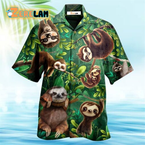 Sloth Lovely Cute Animals Hawaiian Shirt