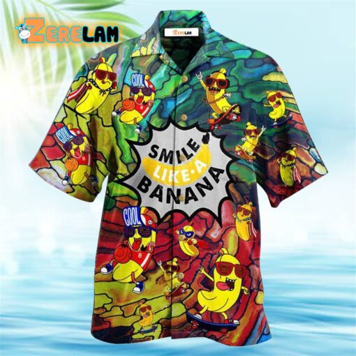 Smile Like Funny Bananas Hawaiian Shirt