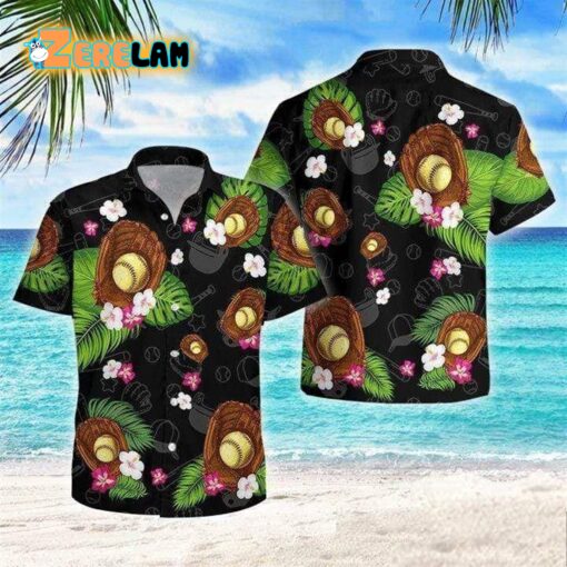 Softball Beach Vibe Tropical Hawaiian Shirt