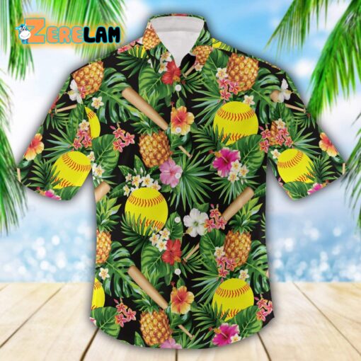 Softball Tropical Hawaiian Shirt