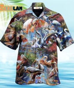 Stork Bird Migration Hawaiian Shirt