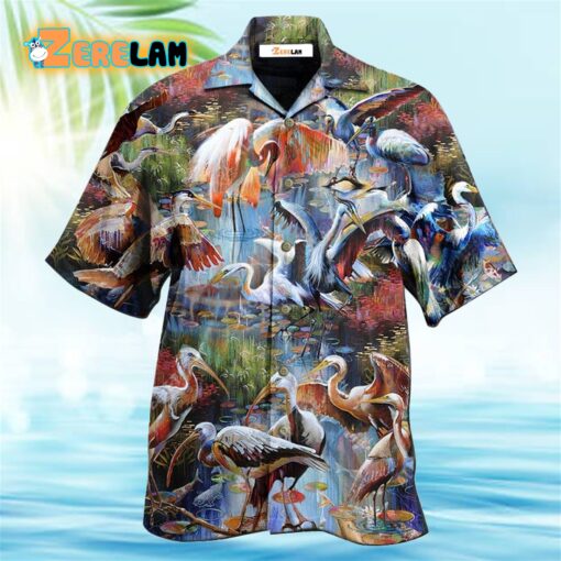 Stork Bird Migration Hawaiian Shirt