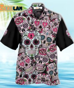 Sugar Skull Amazing Pink Hawaiian Shirt