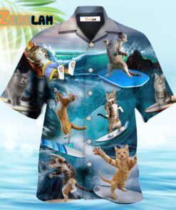 Surfing Cute Cats Style Hawaiian Shirt