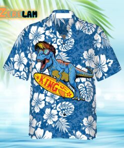 T-Rex Catch The Waves Dinosaur Hawaiian Shirt
