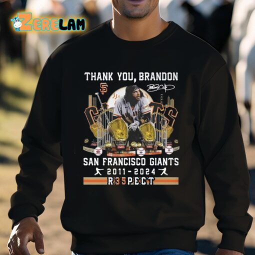 Thank You Brandon Giants 2011-2024 R35pect Shirt