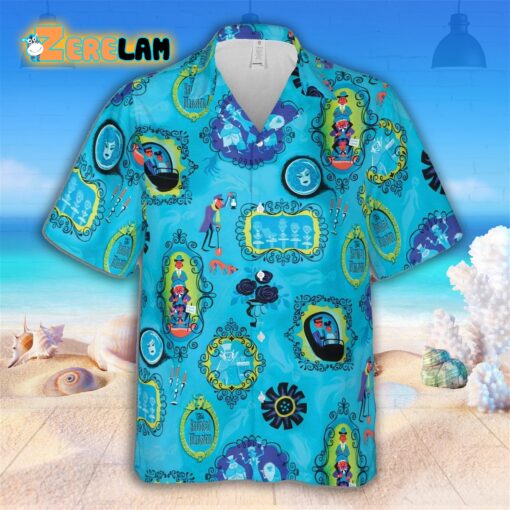 The Haunted Mansion Blue Hawaiian Shirt