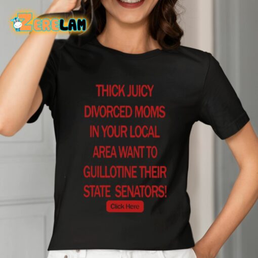 Thick Juicy Divorced Moms In Your Local Area Want To Guillotine Their State Senators Click Here Shirt