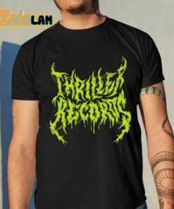 Thriller Records Metal Logo Black Shirt 10 1