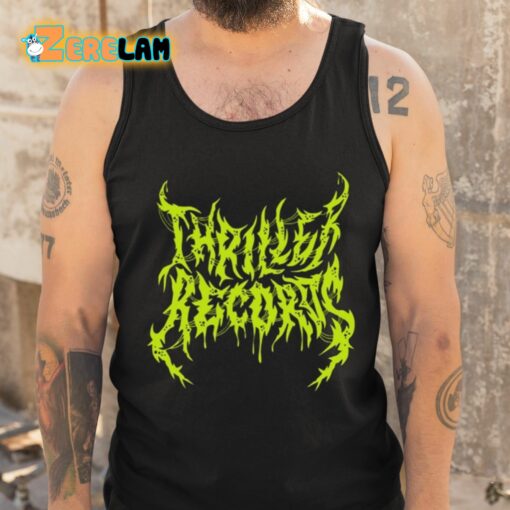 Thriller Records Metal Logo Black Shirt