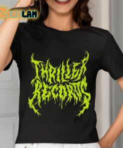 Thriller Records Metal Logo Black Shirt 7 1
