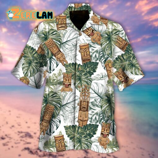 Tiki Mask Tropical Hawaiian Shirt