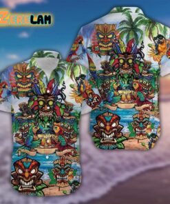 Tiki On The Beach Hawaiian Shirt