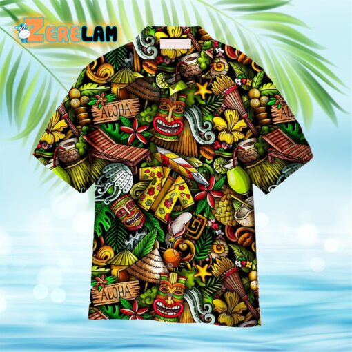 Tiki Tropical Beautiful Aloha Hawaiian Shirt
