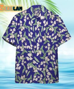 Tom Selleck Magnum Pi Mini Anthurium Blue Custom Hawaii Shirt