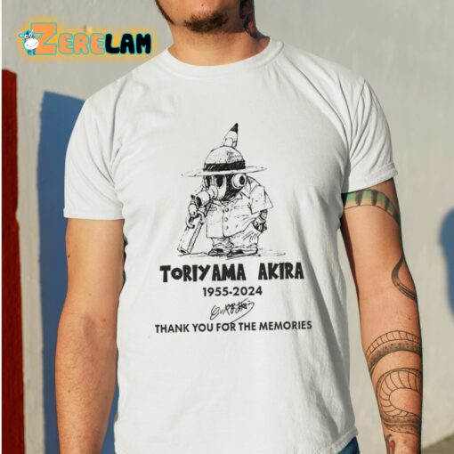 Toriyama Akira 1955-2024 Thank You For The Memories Shirt